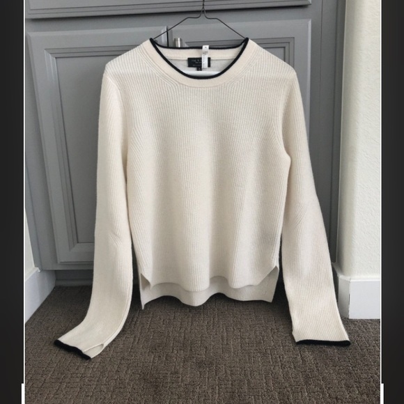 Rag Bone Cream Cashmere Sweater M 